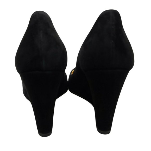 Louboutin Tanja Black Suede Wedges BNIB Size 39.5 - Picture 4 of 7